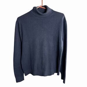 Todd Snyder Women's 100% Cashmere Turtleneck Sweater Black Quiet Luxury M